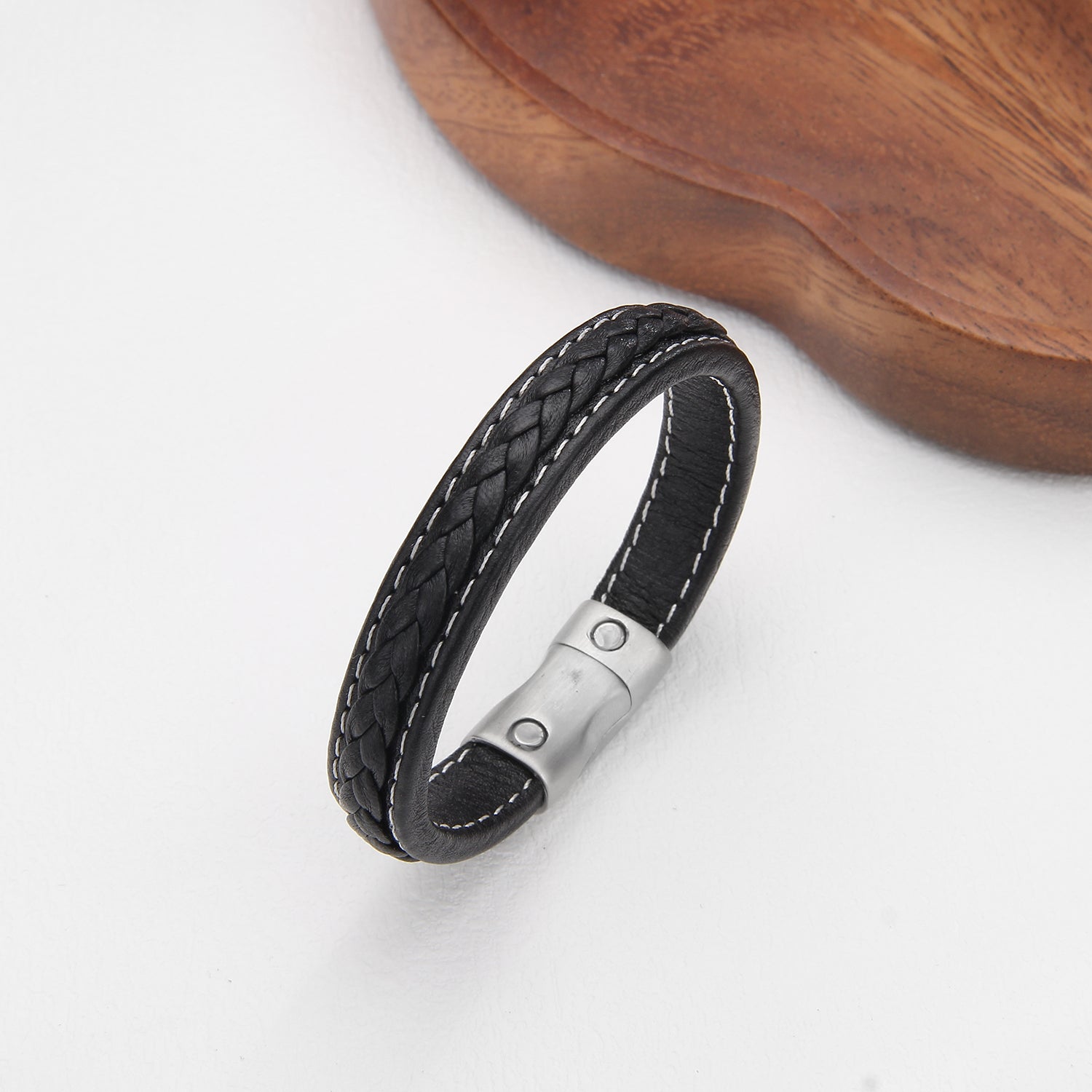 Heritage Magnetico - Flettet Lærarmbånd - Armbånd - JK-Shop