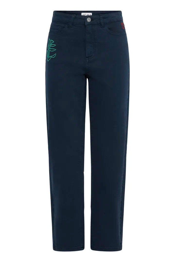 ICHI, IHZIGGY RAVEN EMB PA - Jeans - JK-Shop
