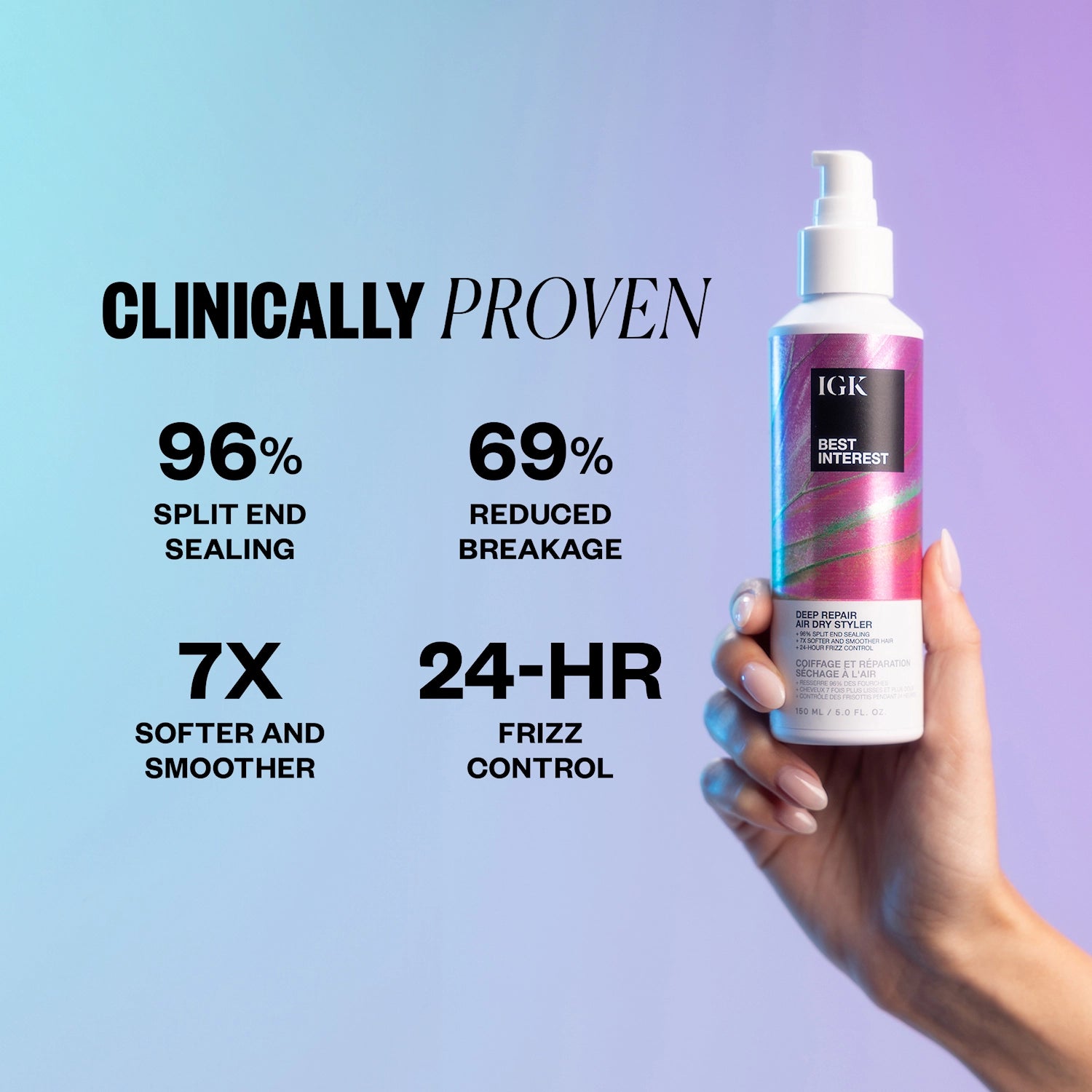 IGK, Best Interest Deep Repair Air Dry Styler 150ml - Hårserum - JK-Shop