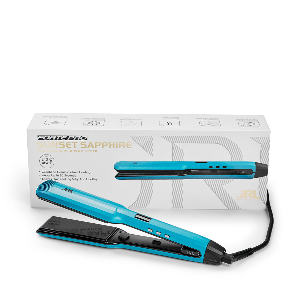 JRL Forte Pro Straightening And Curling Iron Wide Midnight Shine - Rettetang - JK-Shop