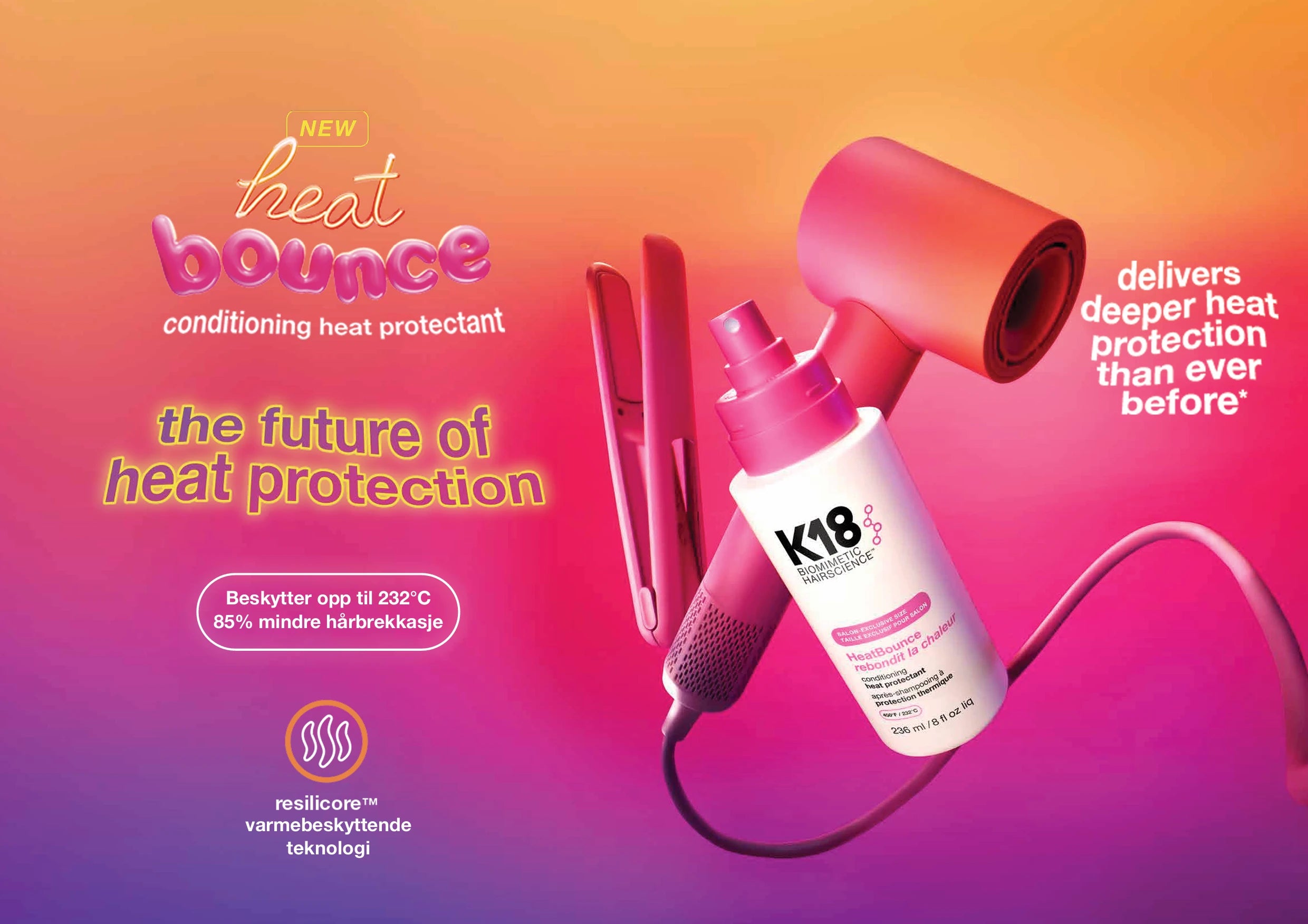 K18 HeatBounce Conditioning Heat Protectant 15ml Gave - Varmebeskyttelse - JK-Shop