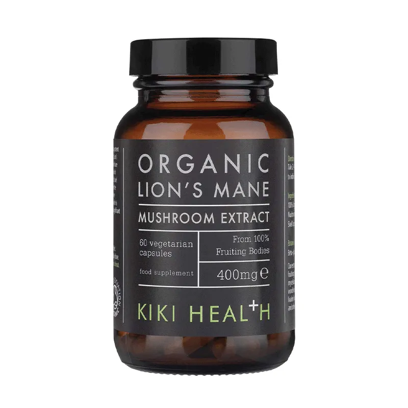 KIKI HEALTH ORGANIC LIONS MANE EXTRACT 400 MG 60 KAPSLER - - JK-Shop