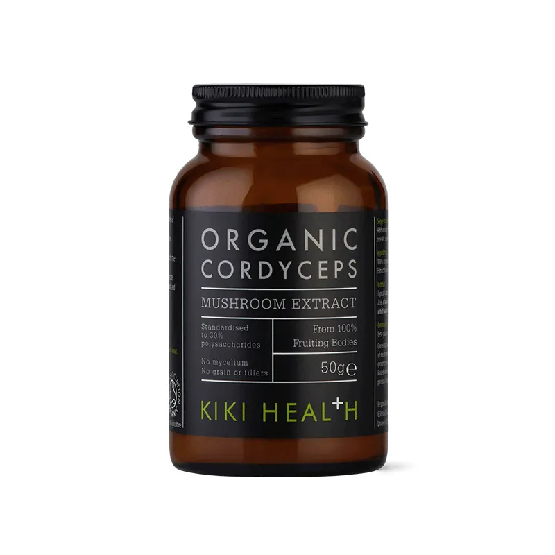 KIKI HEALTH ORGANIC MUSHROOM EXTRACT CORDYCEPS POWDER 50 GR - - JK-Shop