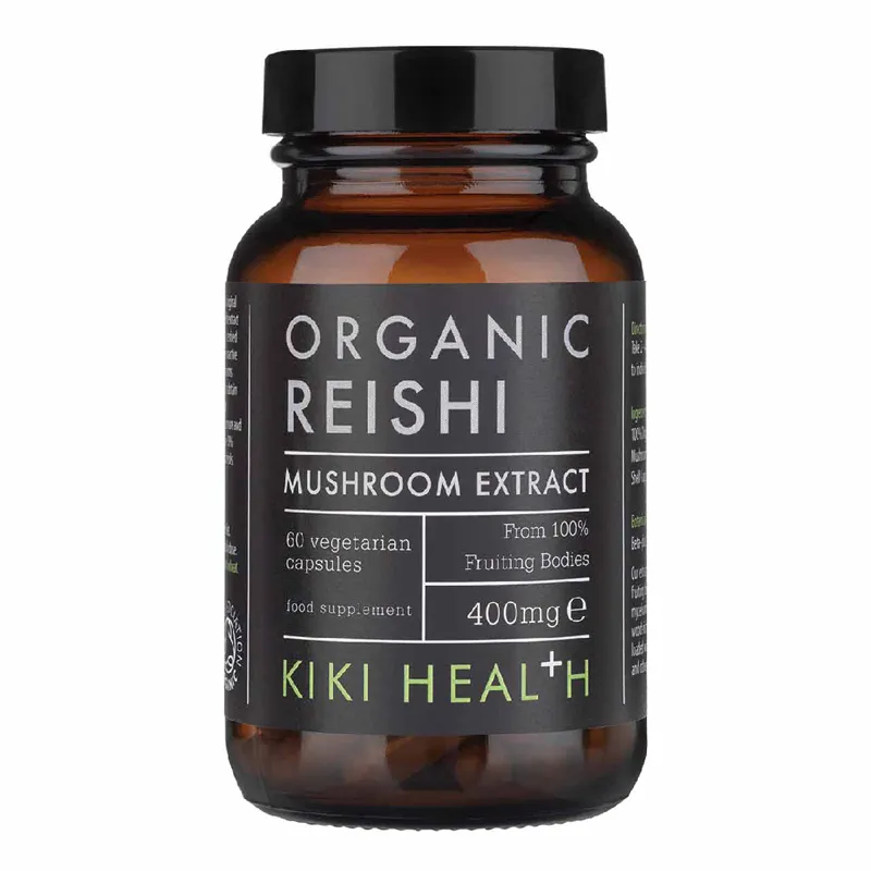 KIKI HEALTH ORGANIC REISHI EXTRACT 400 MG 60 KAPSLER - - JK-Shop