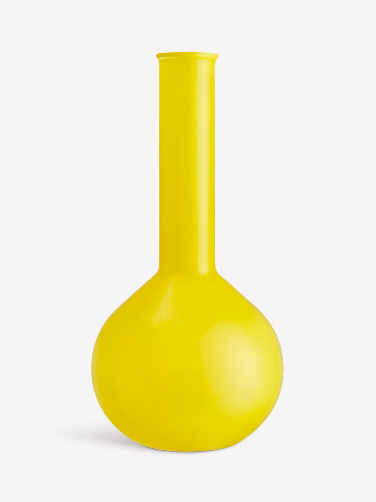 KostaBoda Lab rundflaske vase gul 315mm - - JK-Shop