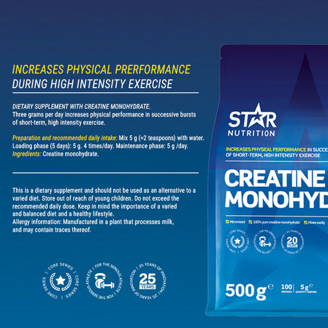 Kreatin Monohydrat 500 g - Kreatin monohydrat - JK-Shop