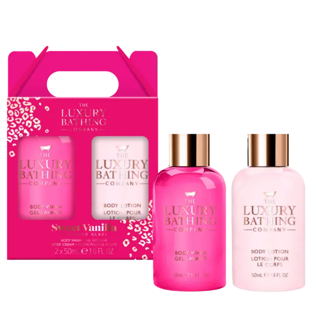 LBC Delightful Duo Sweet Vanilla & Almond Glaze - Såpe - og lotionsett - JK-Shop