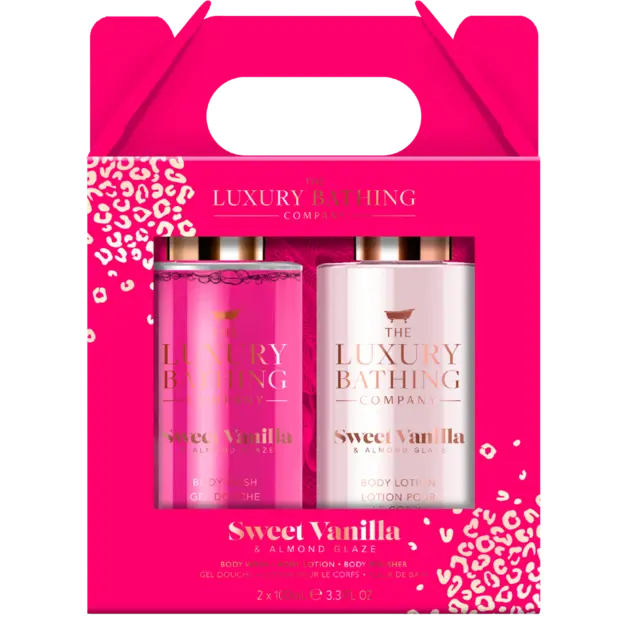 LBC Glamorous Glow Kit Sweet Vanilla & Almond Glaze - Såpe - og lotionsett - JK-Shop