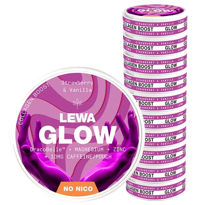 LEWA Glow Strawberry & Vanilla 20 poser - Fokus & Nootropics - JK-Shop