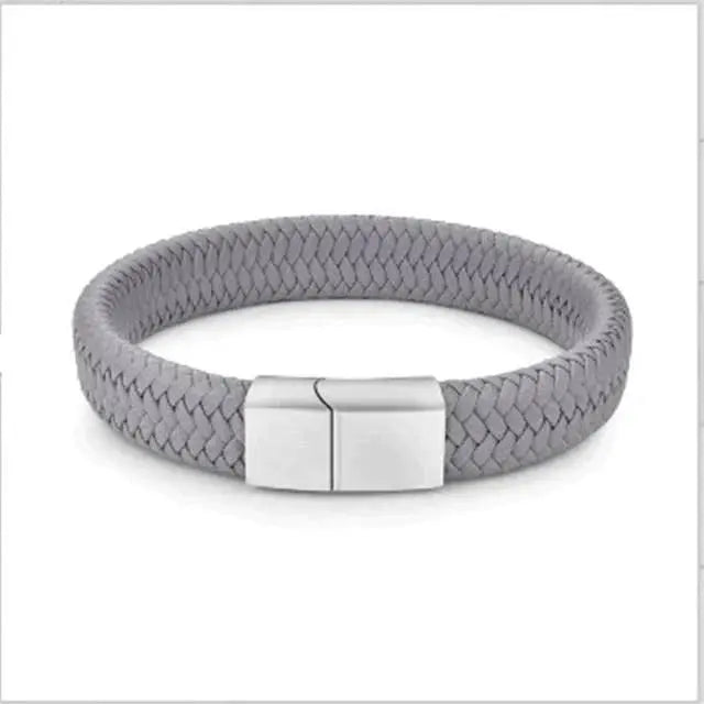 Lærarmbånd med Magnetisk lås i rustfritt stål-Armbånd-JKSHOP