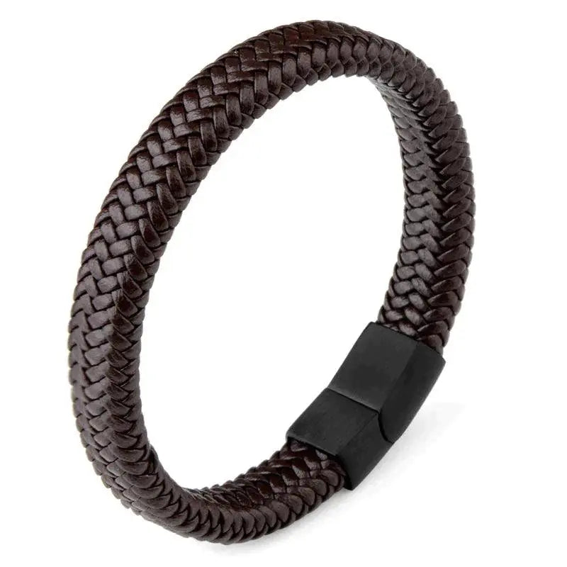 Lærarmbånd med Magnetisk lås i rustfritt stål-Armbånd-JKSHOP
