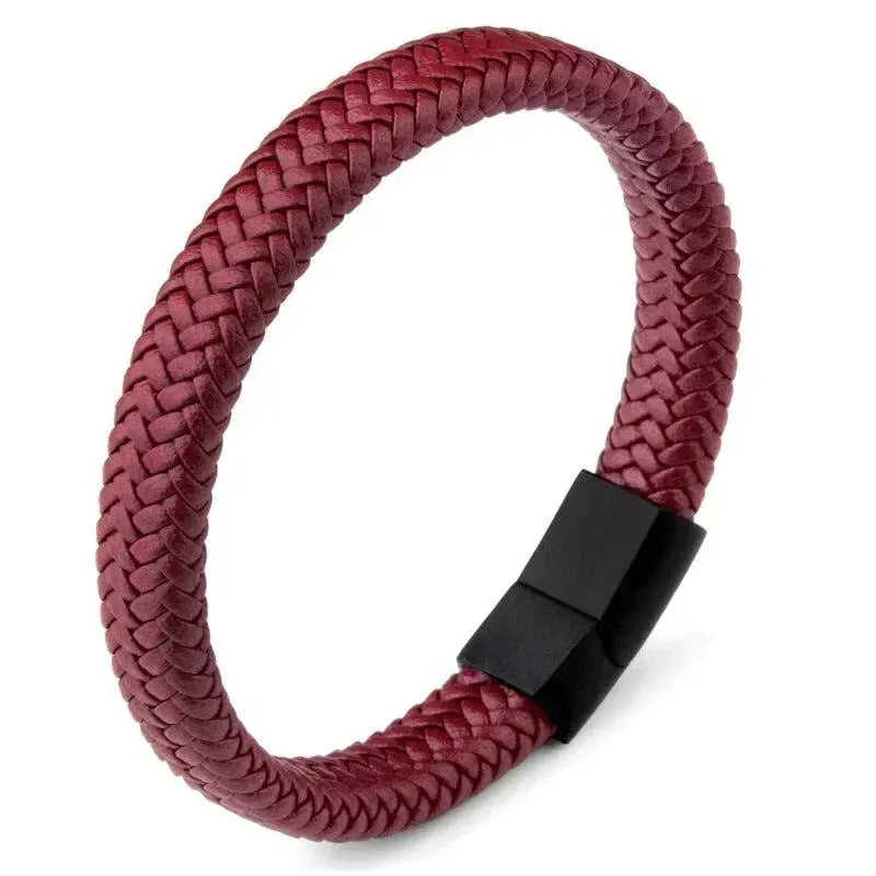 Lærarmbånd med Magnetisk lås i rustfritt stål-Armbånd-JKSHOP