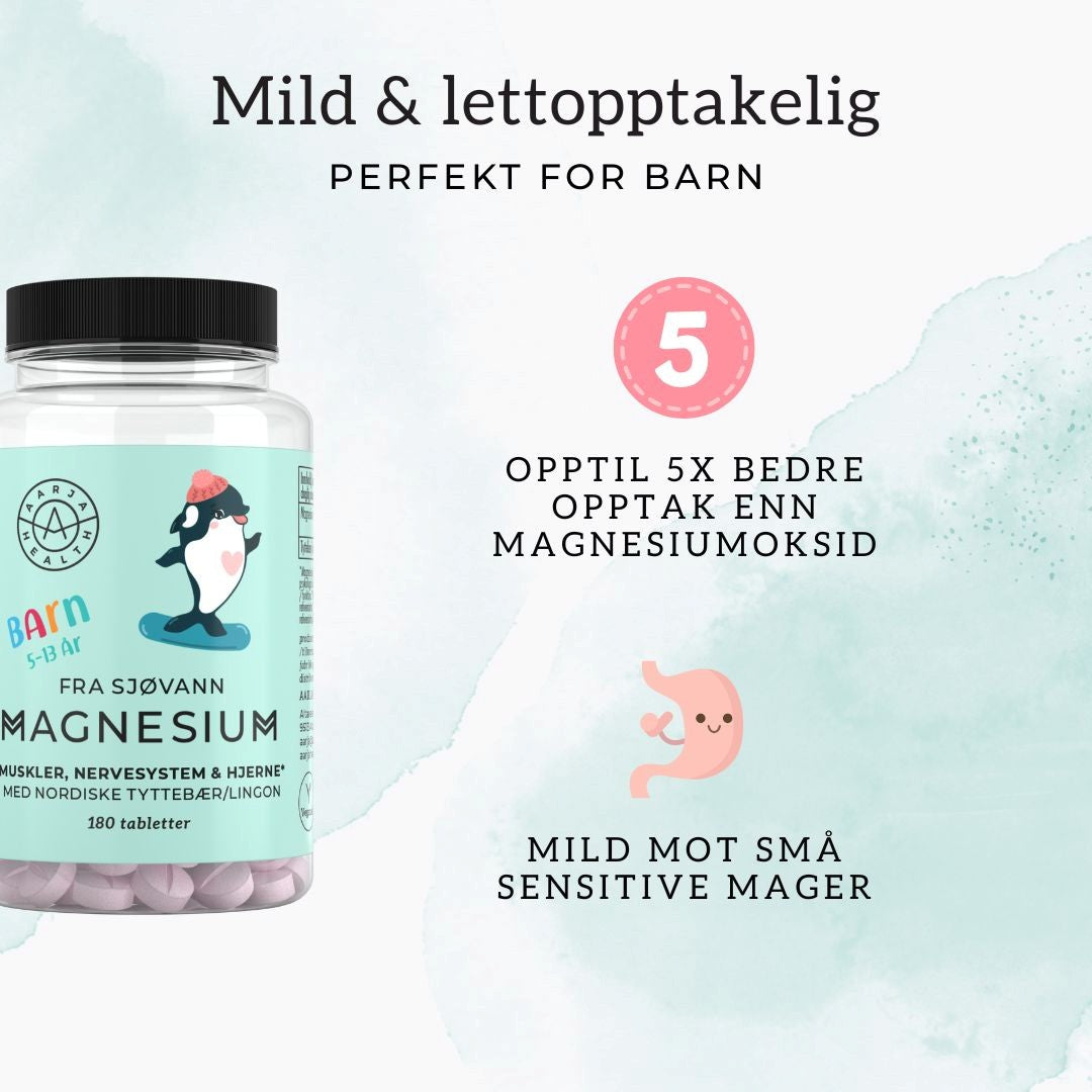 MAGNESIUM & TYTTEBÆR FOR BARN - Vitaminer og kosttilskudd - JK-Shop