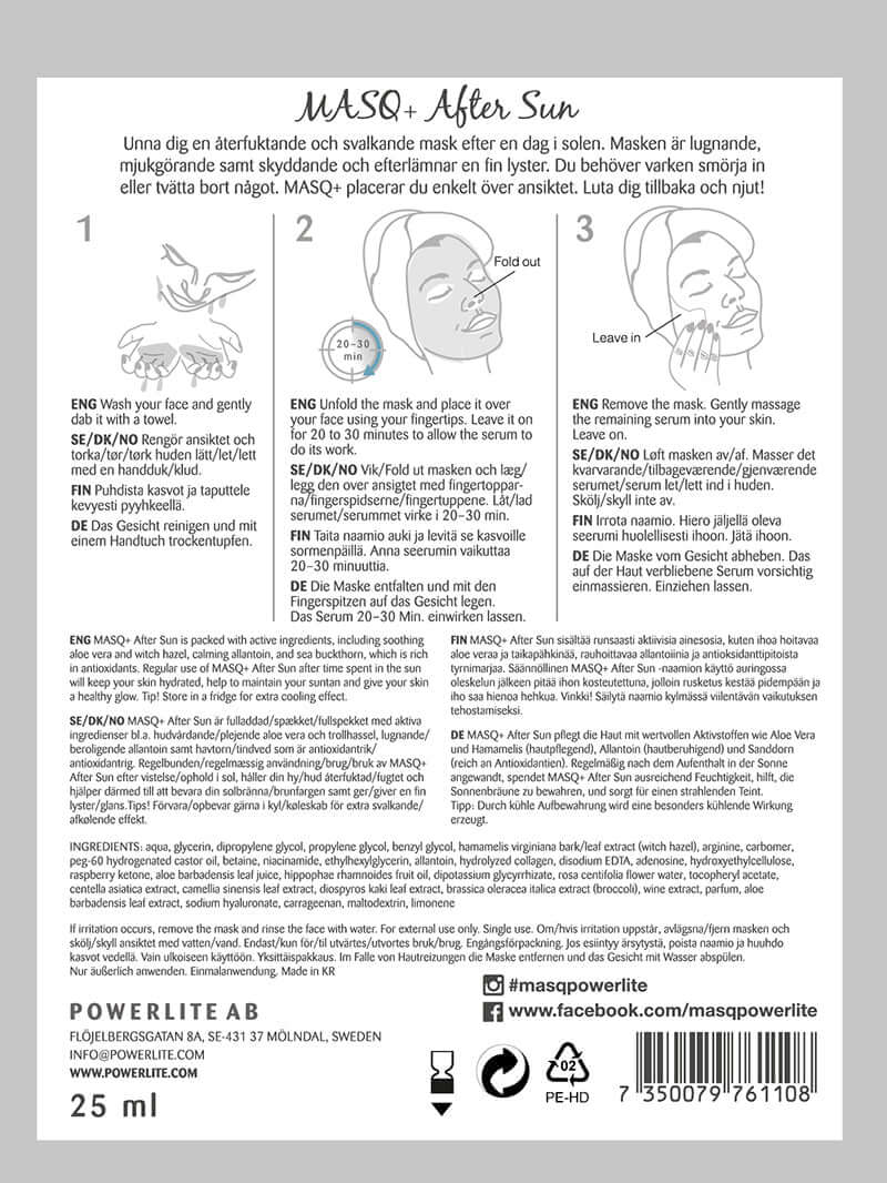 MASQ+ After Sun (5-pack)-Ansiktsmaske-JKSHOP