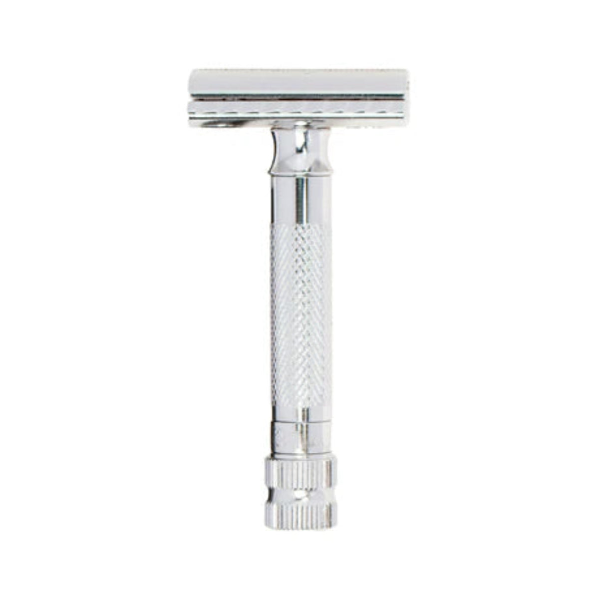 Merkur 34C Adjustable Kort Håndtak Blank Krom - Barberhøvel - JK-Shop