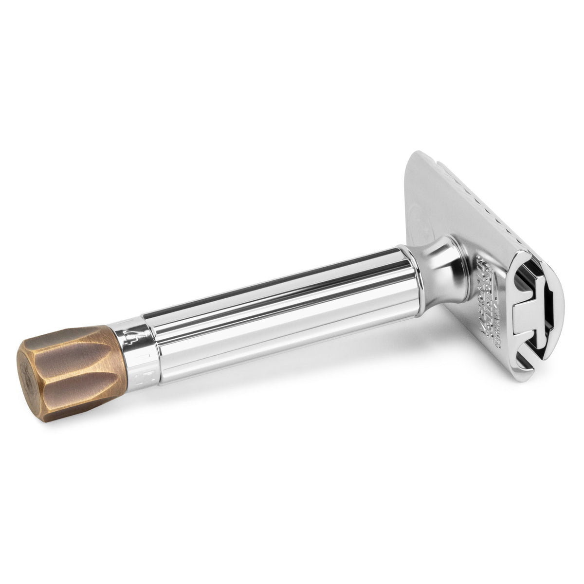 Merkur Barberhøvel 500C Progress Kort håndtak Messingknott - Barberhøvel - JK-Shop