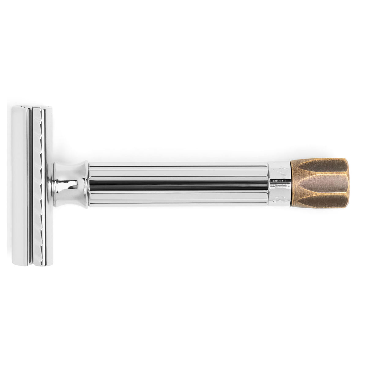 Merkur Barberhøvel 500C Progress Kort håndtak Messingknott - Barberhøvel - JK-Shop