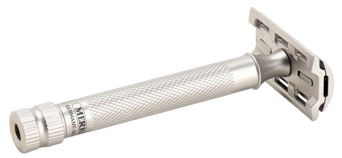 Merkur De Razor 34 Inox XL Satin - Barberhøvel - JK-Shop