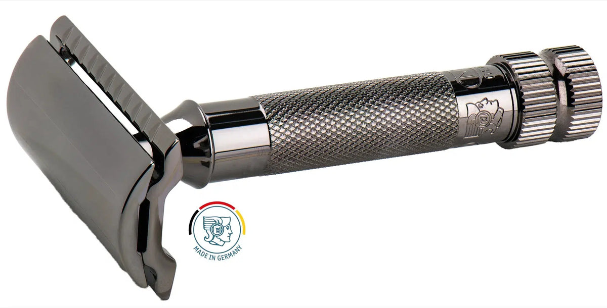 Merkur De Razor 34C Metallic Grey - Barberhøvel - JK-Shop