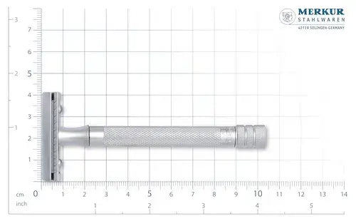 Merkur, Straight Comb- Long Handle-Matt Chrome (22C) - Barberhøvel - JK-Shop