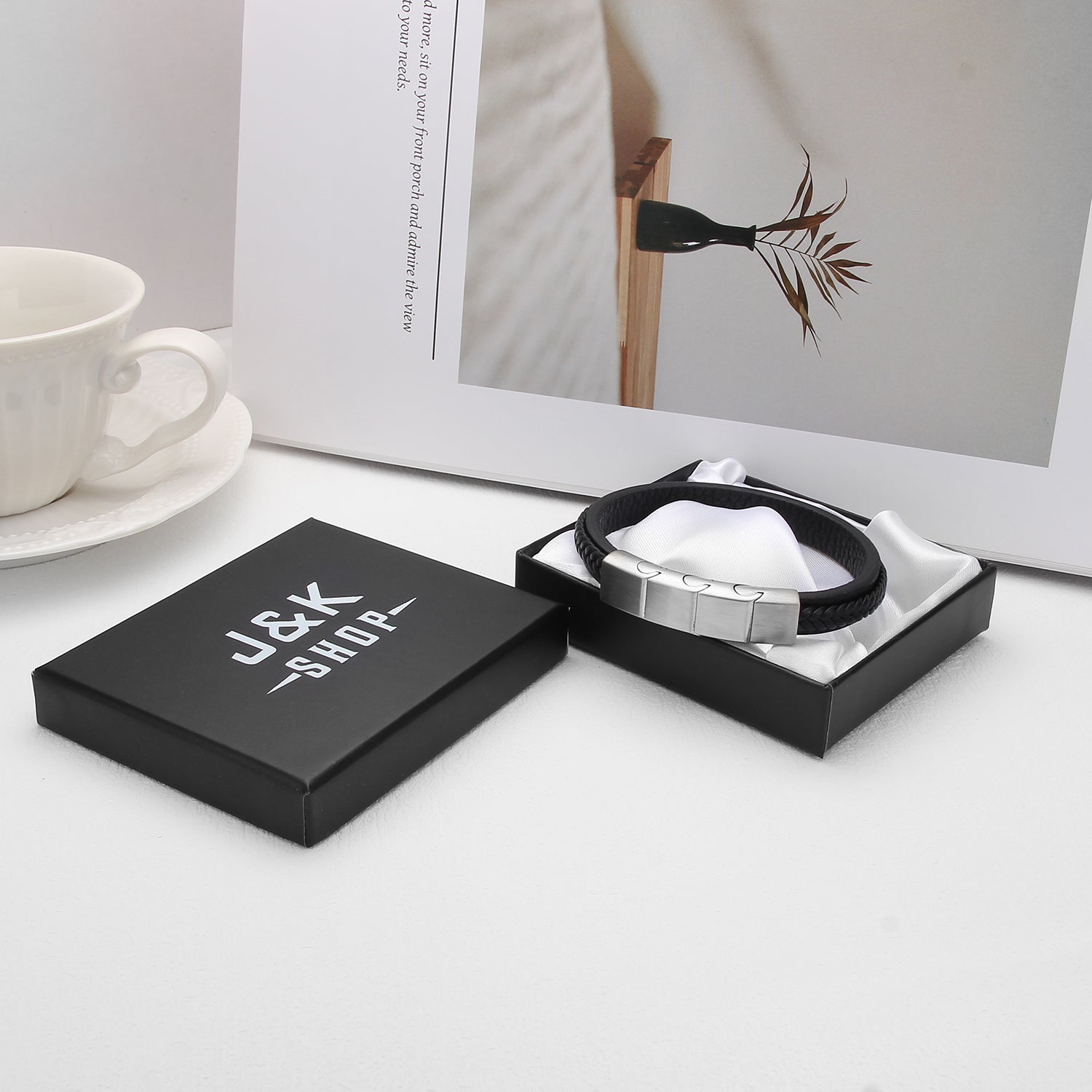 Midnight Magnetico - Justerbart Lærarmbånd - Armbånd - JK-Shop