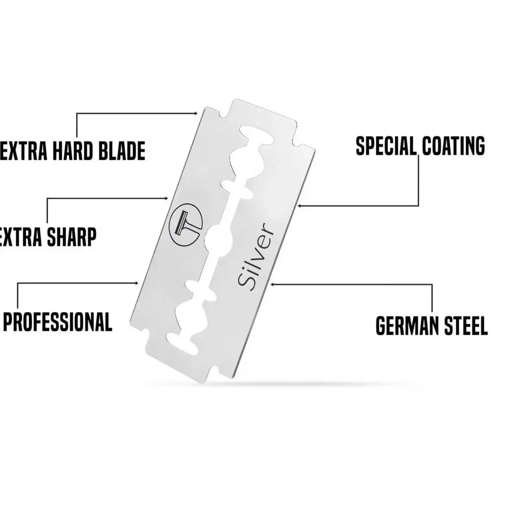 My-Blades 100 Double Edge Blades Silver (10x10)-Barberblad-JKSHOP