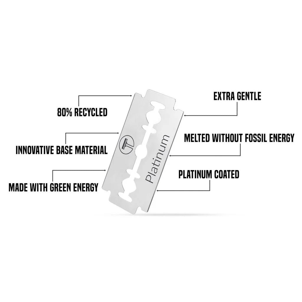 My-Blades 20 Double Edge Blades Platinum (2x10) - Barberblad - JK-Shop
