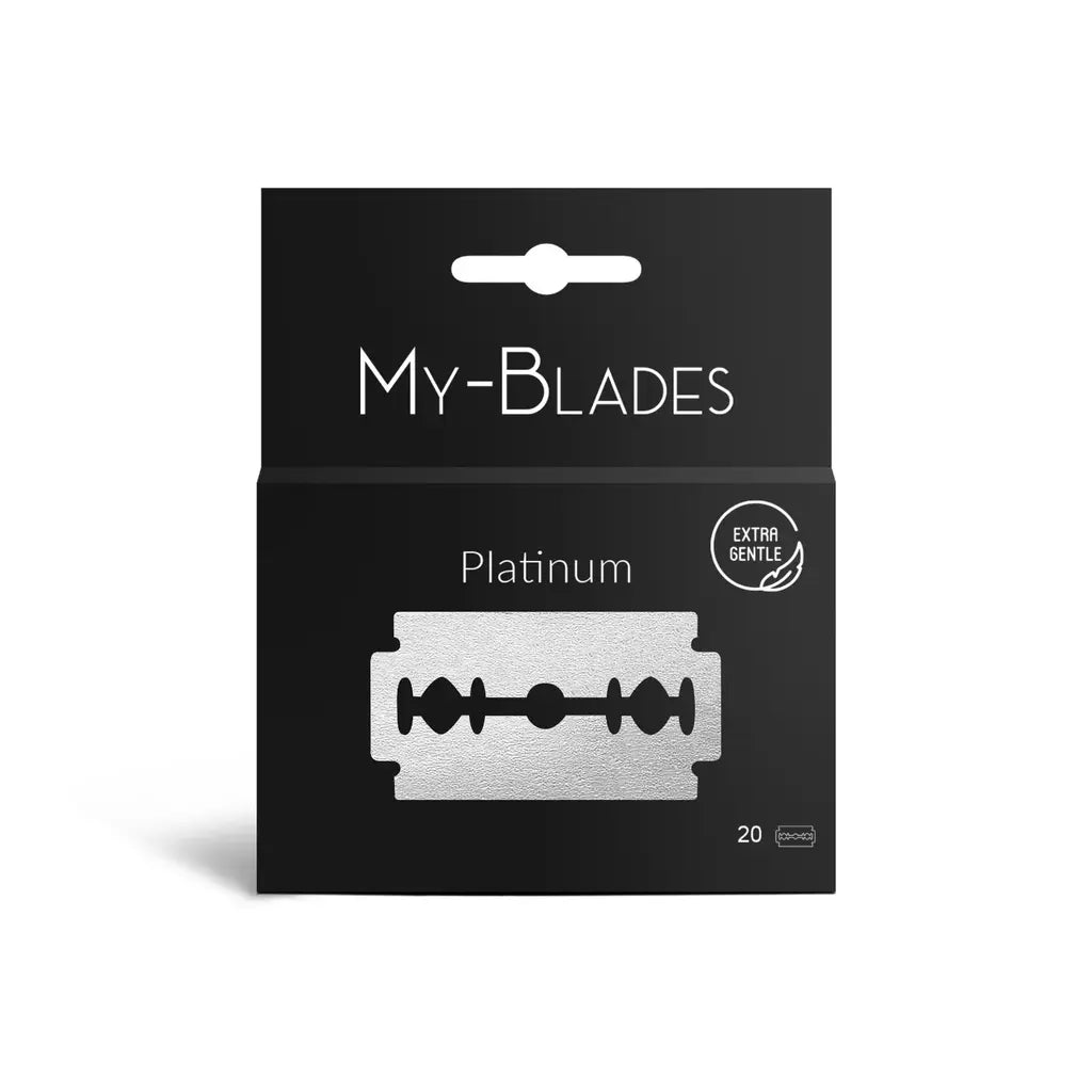 My-Blades 20 Double Edge Blades Platinum (2x10) - Barberblad - JK-Shop