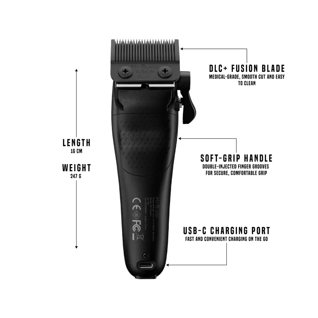 My-Blades Tensor AI Powered Professional Clipper - Black - Klippemaskin - JK-Shop