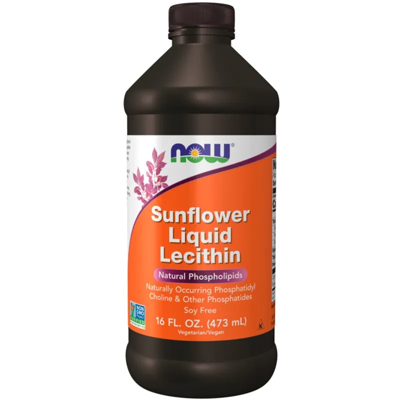 NOW SUNFLOWER LECITHIN LIQUID 16 OZ - Vitaminer & kosttilskudd - JK-Shop