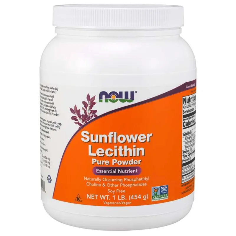 NOW SUNFLOWER LECITHIN POWDER 1 LB - Vitaminer & kosttilskudd - JK-Shop