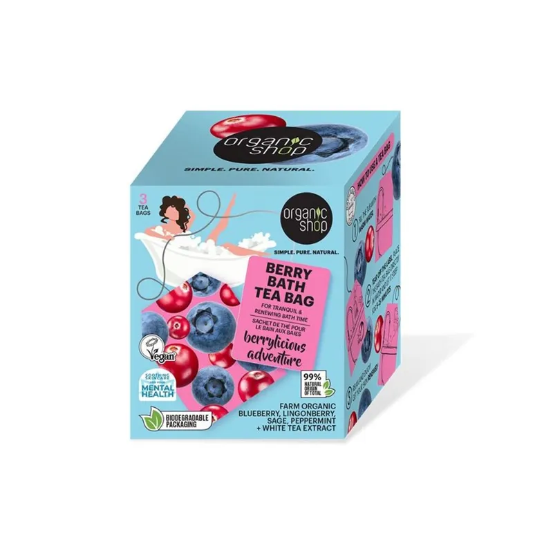 ORGANIC SHOP BERRY BATH TEA BAG 3X50G - Baderom - JK-Shop
