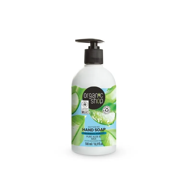 ORGANIC SHOP HAND SOAP PURE ALOE & MILK 500ML - Såpe - JK-Shop