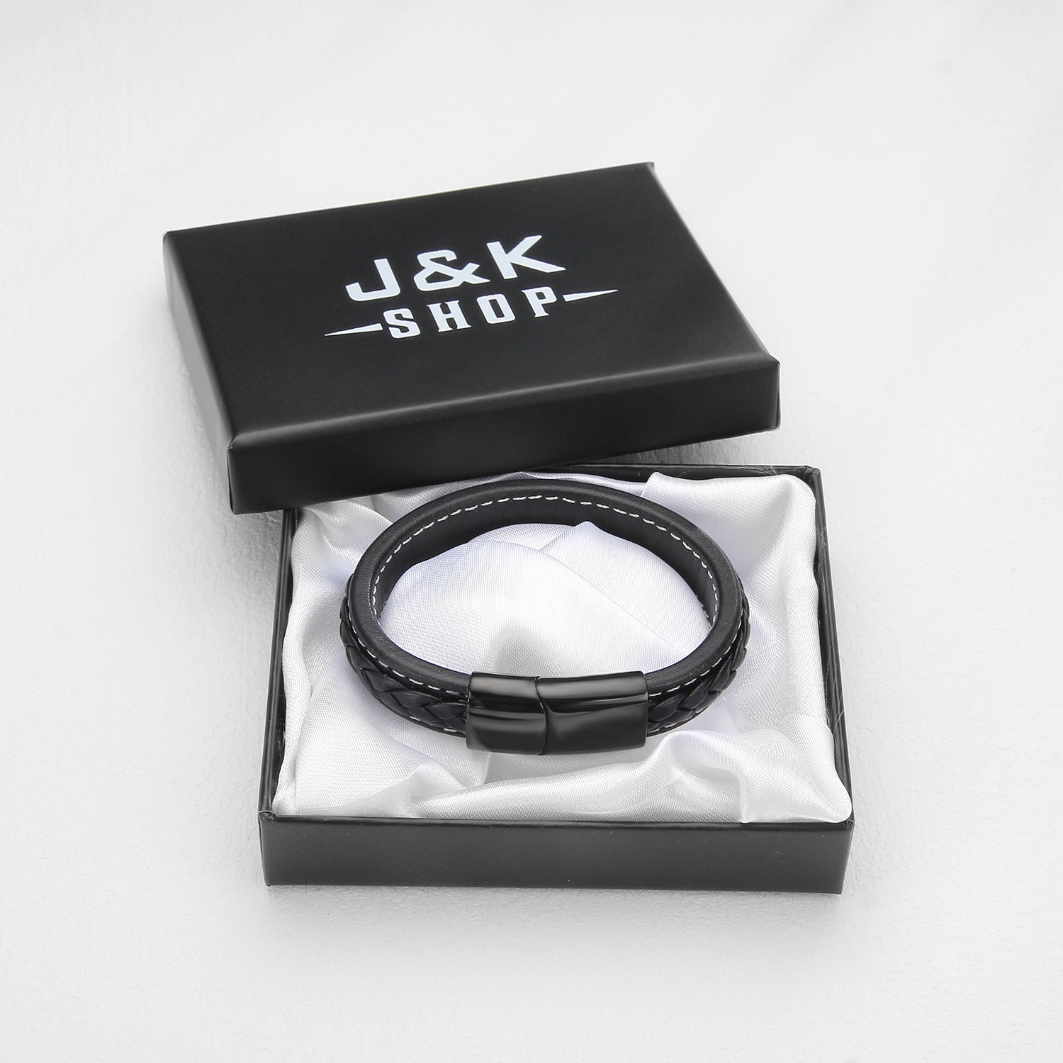 Obsidian Magnetico - Elegant Lærarmbånd - Armbånd - JK-Shop