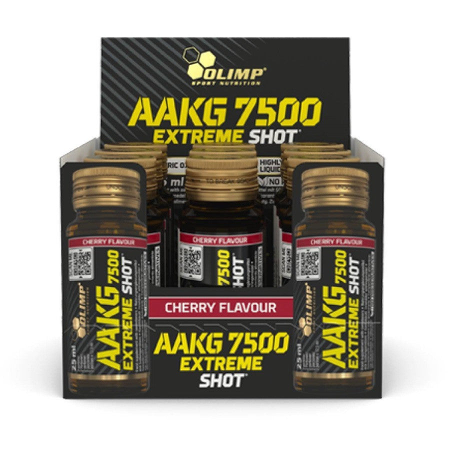 Olimp AAKG 7500 Extreme Shot, 9x25ml GLASS, Cherry (Copy) - Kreatin - JK-Shop