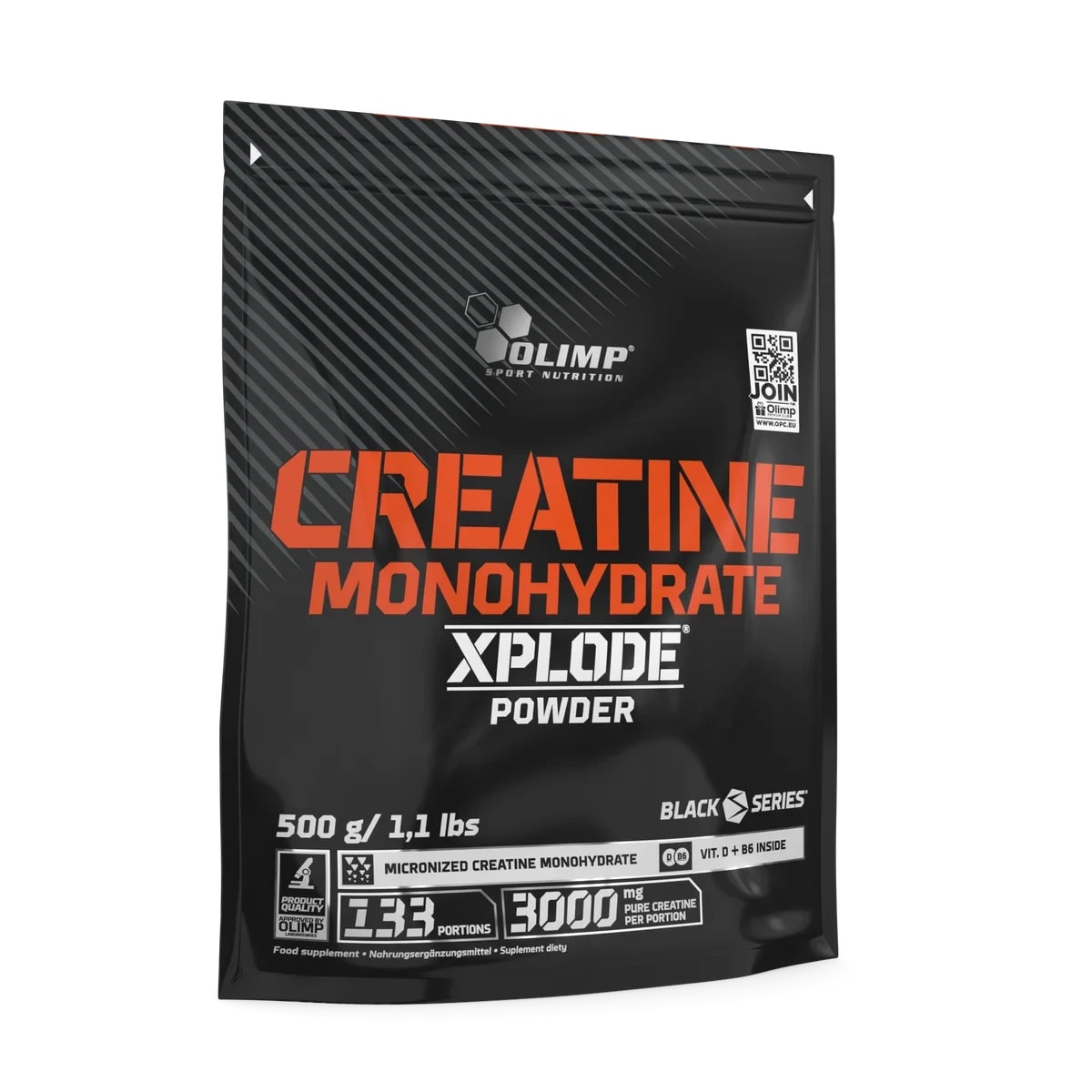 Olimp Creatine Monohydrate Xplode Powder, 500 g Zip, Orange - Kreatin monohydrat - JK-Shop