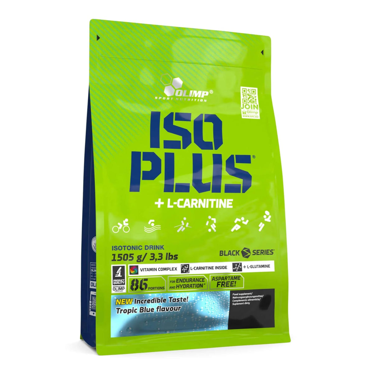Olimp ISO Plus Powder, 1505g, Tropic Blue - Raske Karbohydrater - JK-Shop