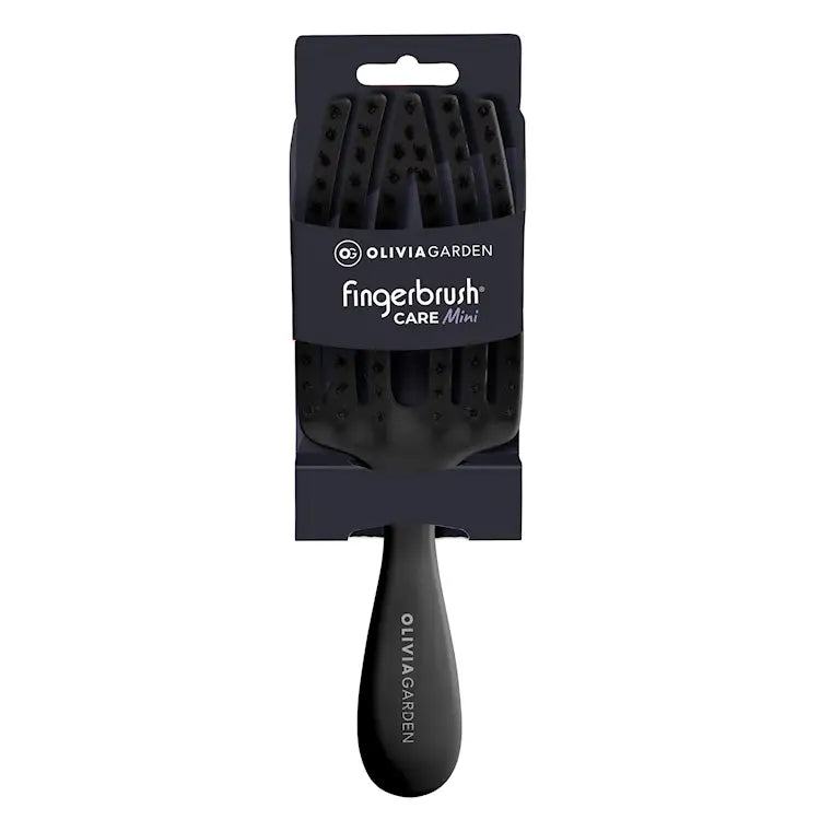 Olivia Garden Fingerbrush Care Mini - Black - Hårbørste - JK-Shop