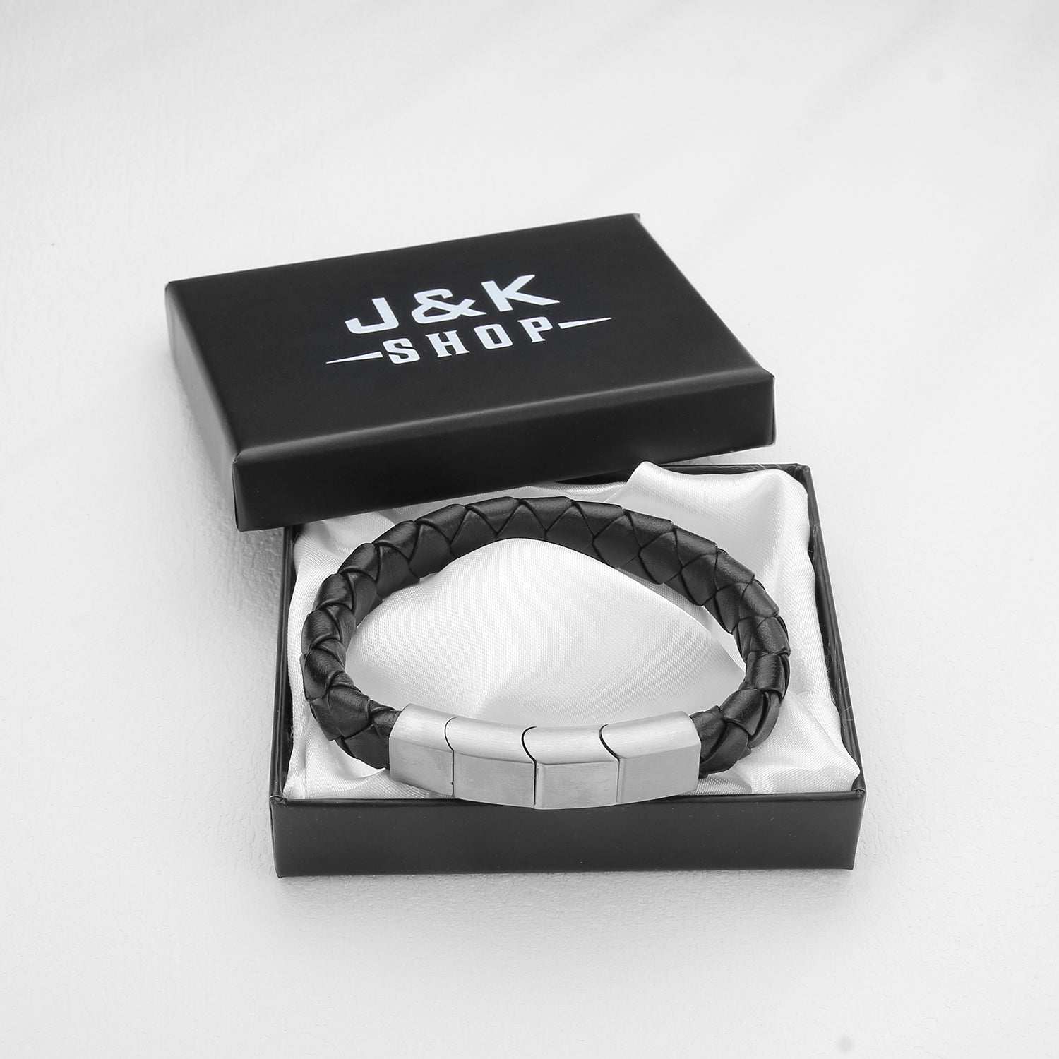 Onyx Magnetico - Flettet Lærarmbånd - Armbånd - JK-Shop