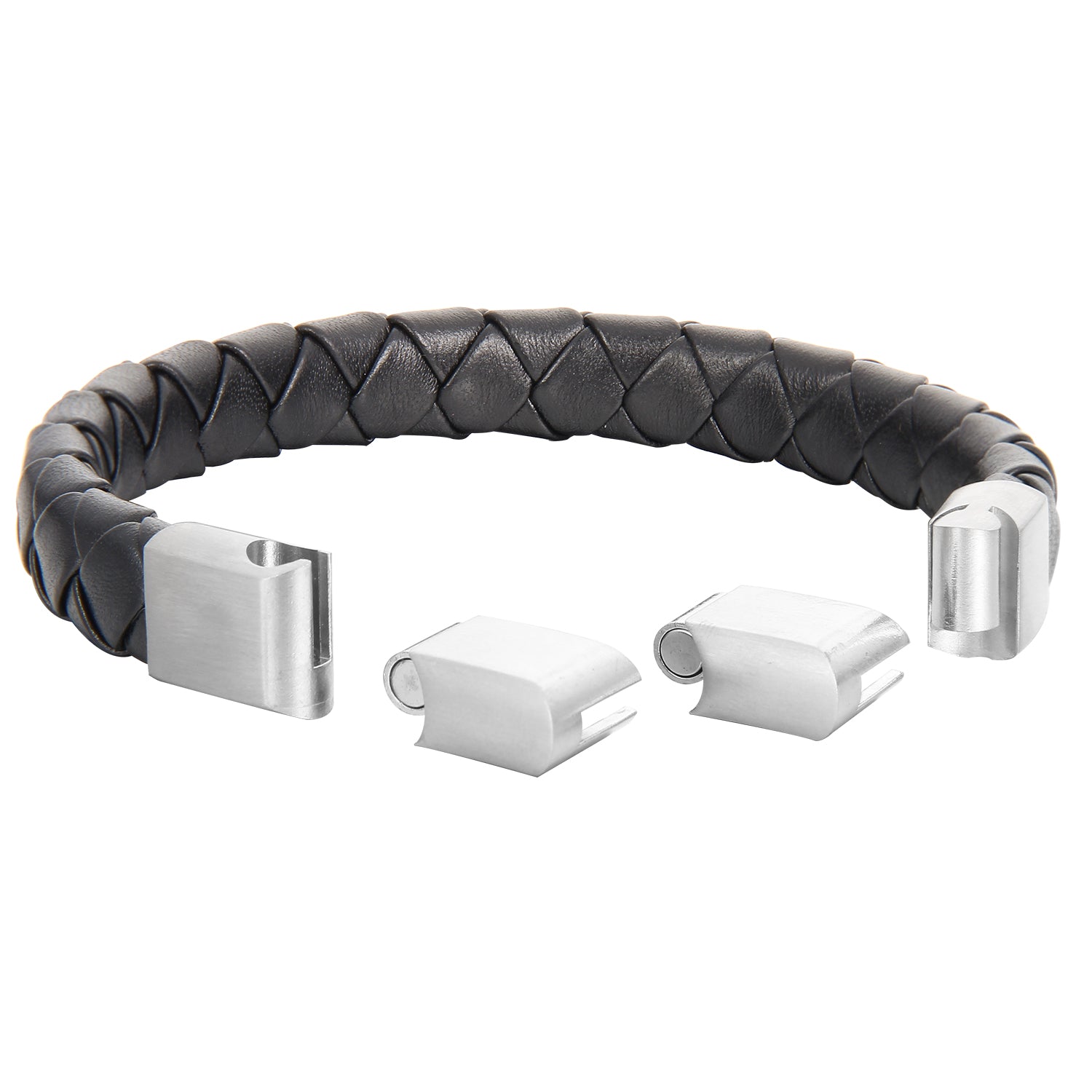 Onyx Magnetico - Flettet Lærarmbånd - Armbånd - JK-Shop