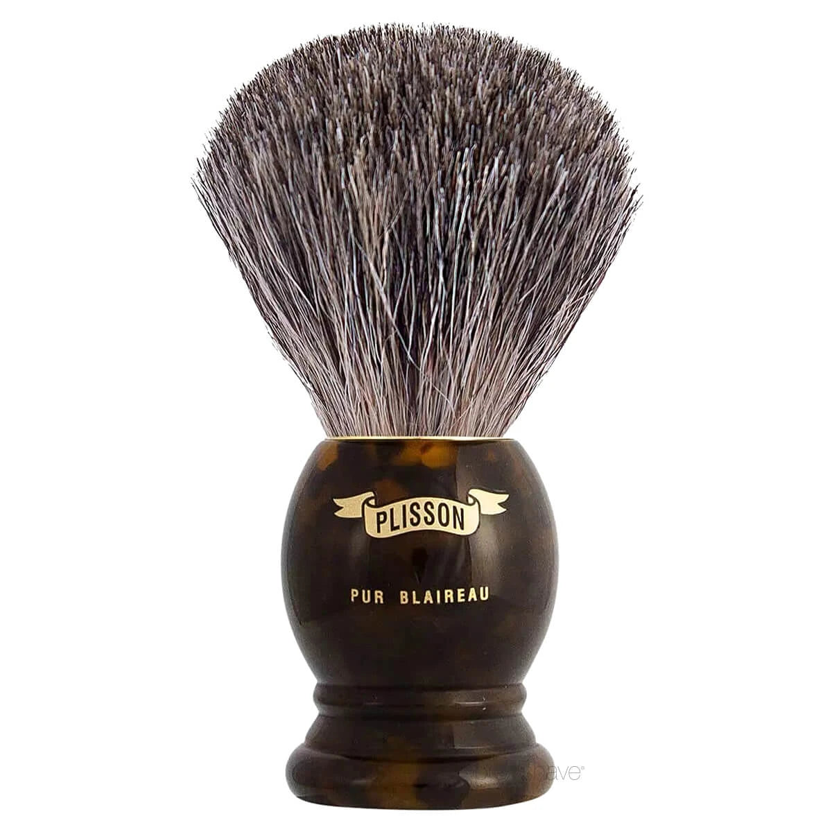 Plisson Shaving Brush, Russian Grey Badger & Imit. Tortoiseshell- Size 12