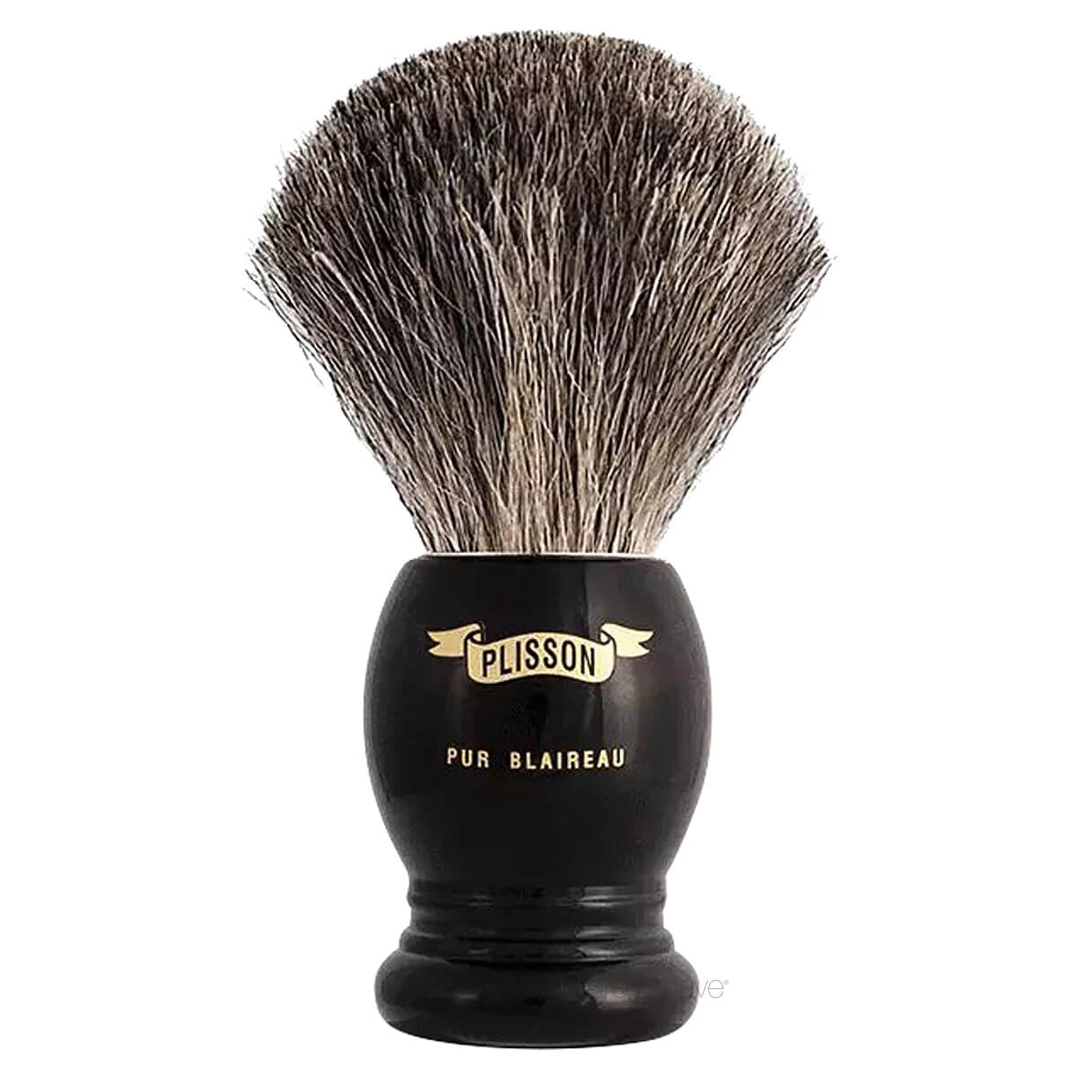 Plisson Shaving Brush, Russian Grey Badger & Black Acryl- Size 12