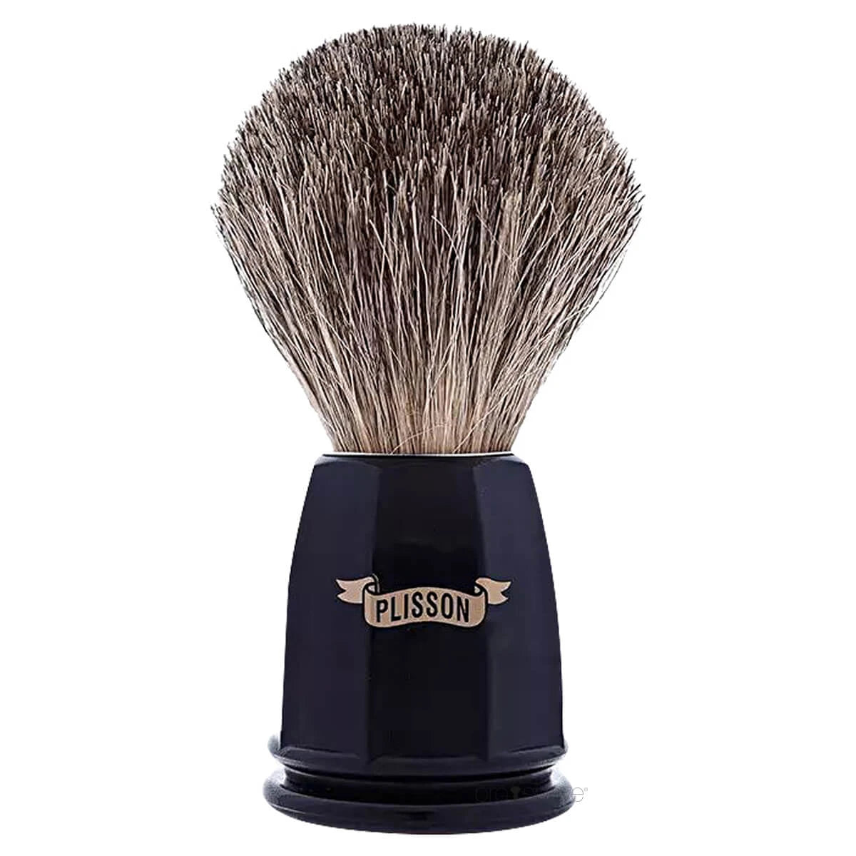 Plisson Shaving Brush, Russian Grey Badger & Black Acryl- Size 12