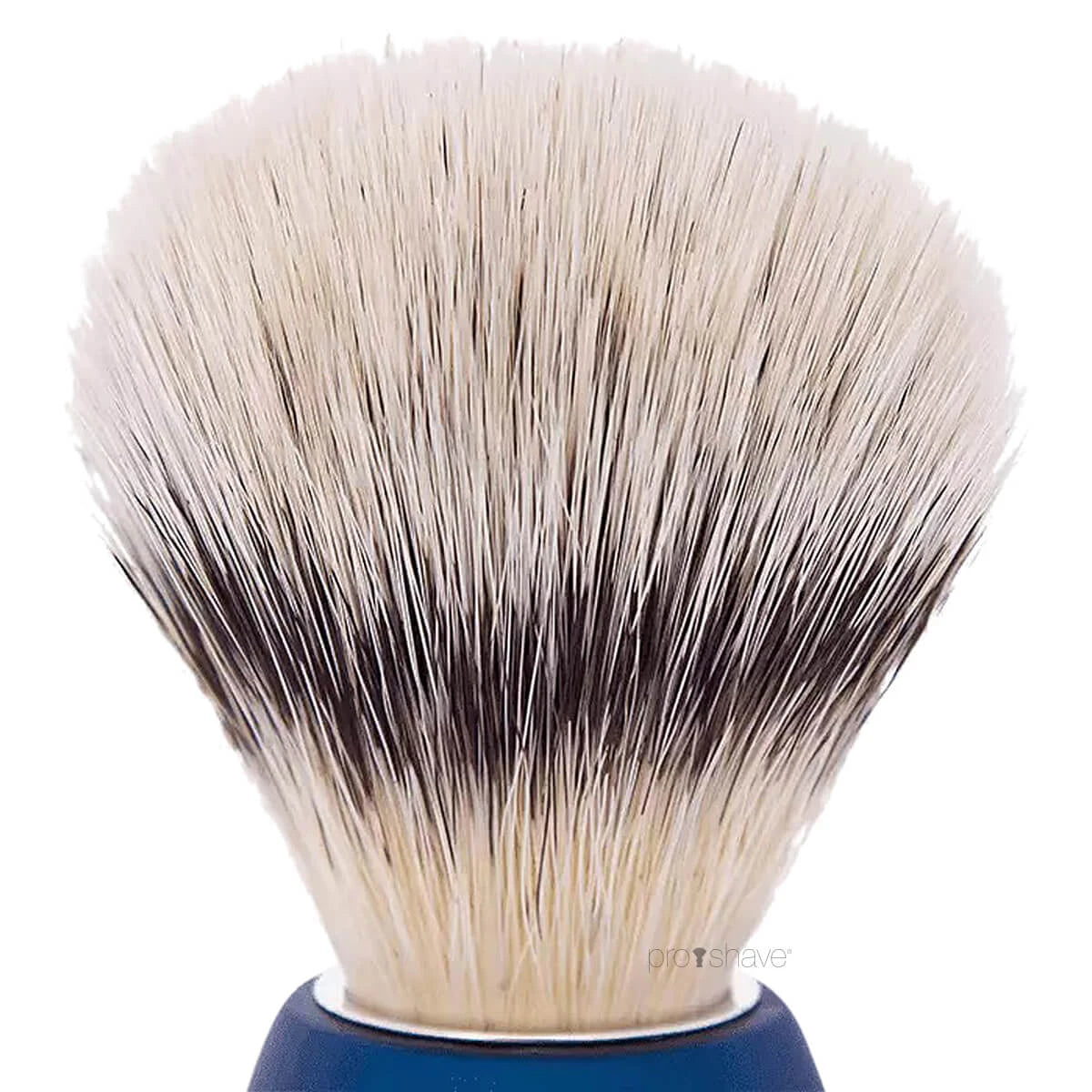 Plisson Shaving Brush, High Mountain White Fibre & Night Blue- Size 12