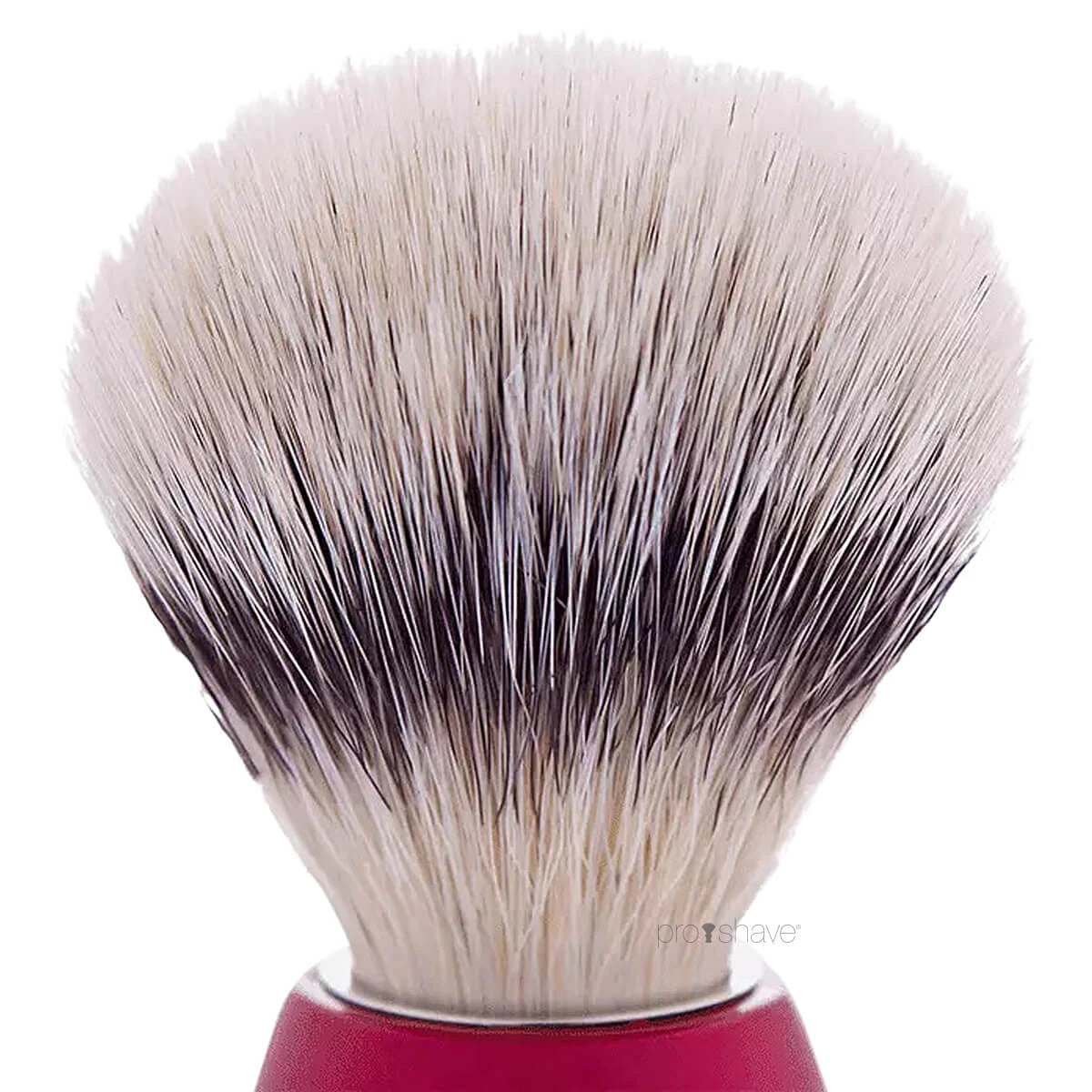 Plisson Shaving Brush, High Mountain White Fibre & Pearl Red- Size 12