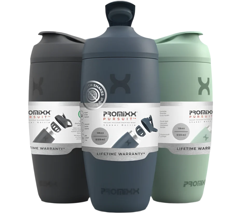 Promixx Pursuit Shaker Bottle Double Wall Insulated Stainless Steel 550ml