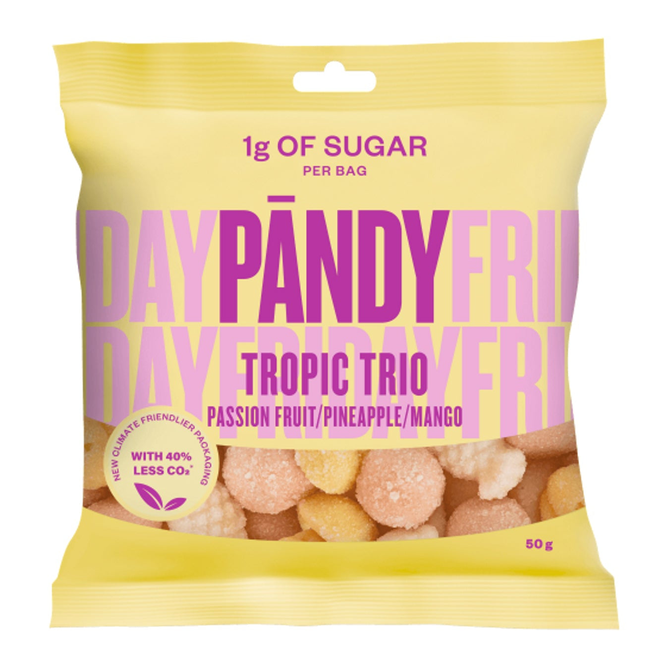 Pandy Candy, 50g x 14stk, Tropic Trio (Copy) - Sukkerredusert godteri - JK-Shop