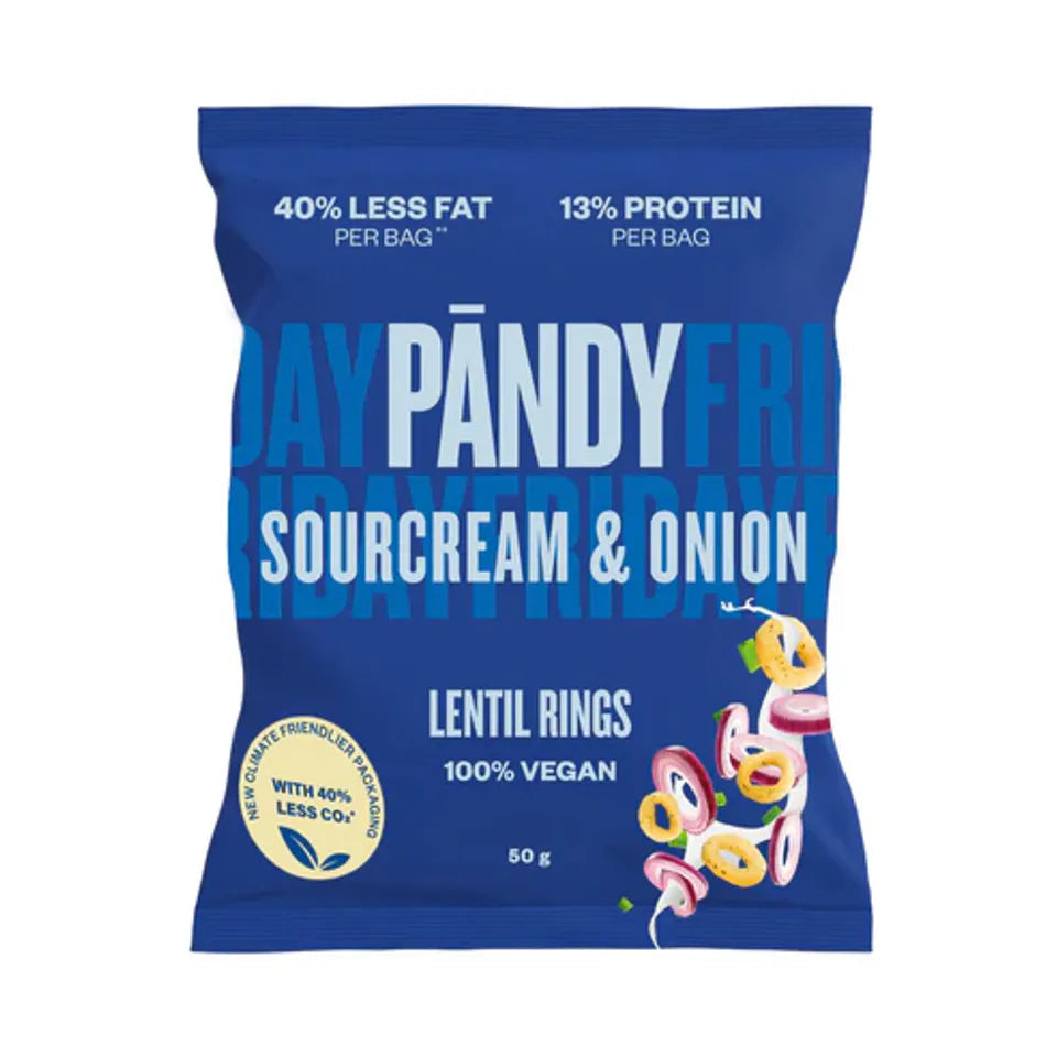 Pandy Lentil Rings, 14x50g, Sourcream & Onion (Copy) - Sukkerredusert godteri - JK-Shop