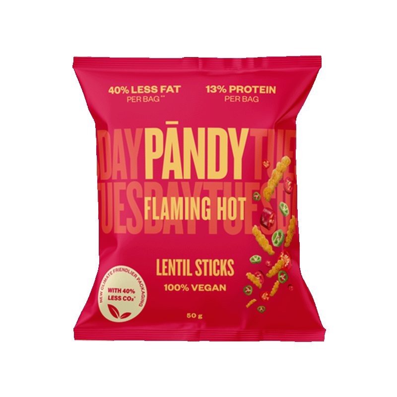 Pandy Lentil Sticks, 14x50g, Flaming Hot (Copy) - Sukkerredusert godteri - JK-Shop