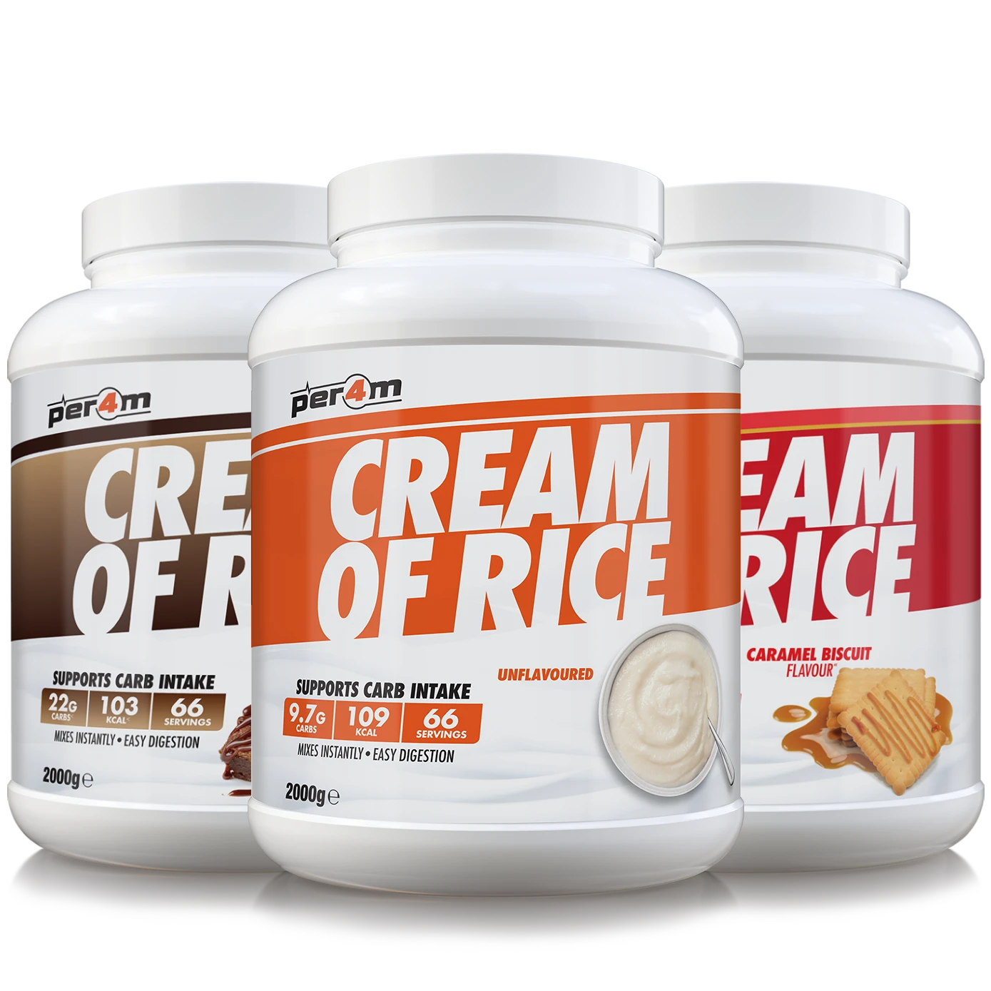 Per4M Cream Of Rice, 2000g - 6 smaker - Raske Karbohydrater - JK-Shop